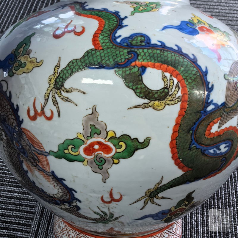 清晚期 五彩龙纹尊 - 图9